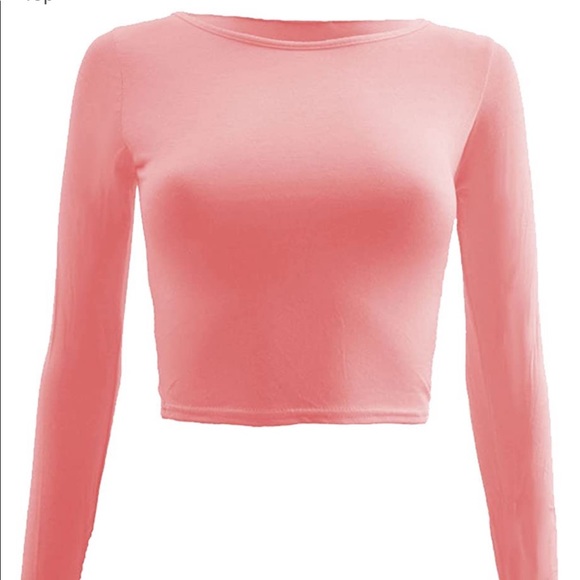NWT-Plain long sleeve crop top-NEVER WORN